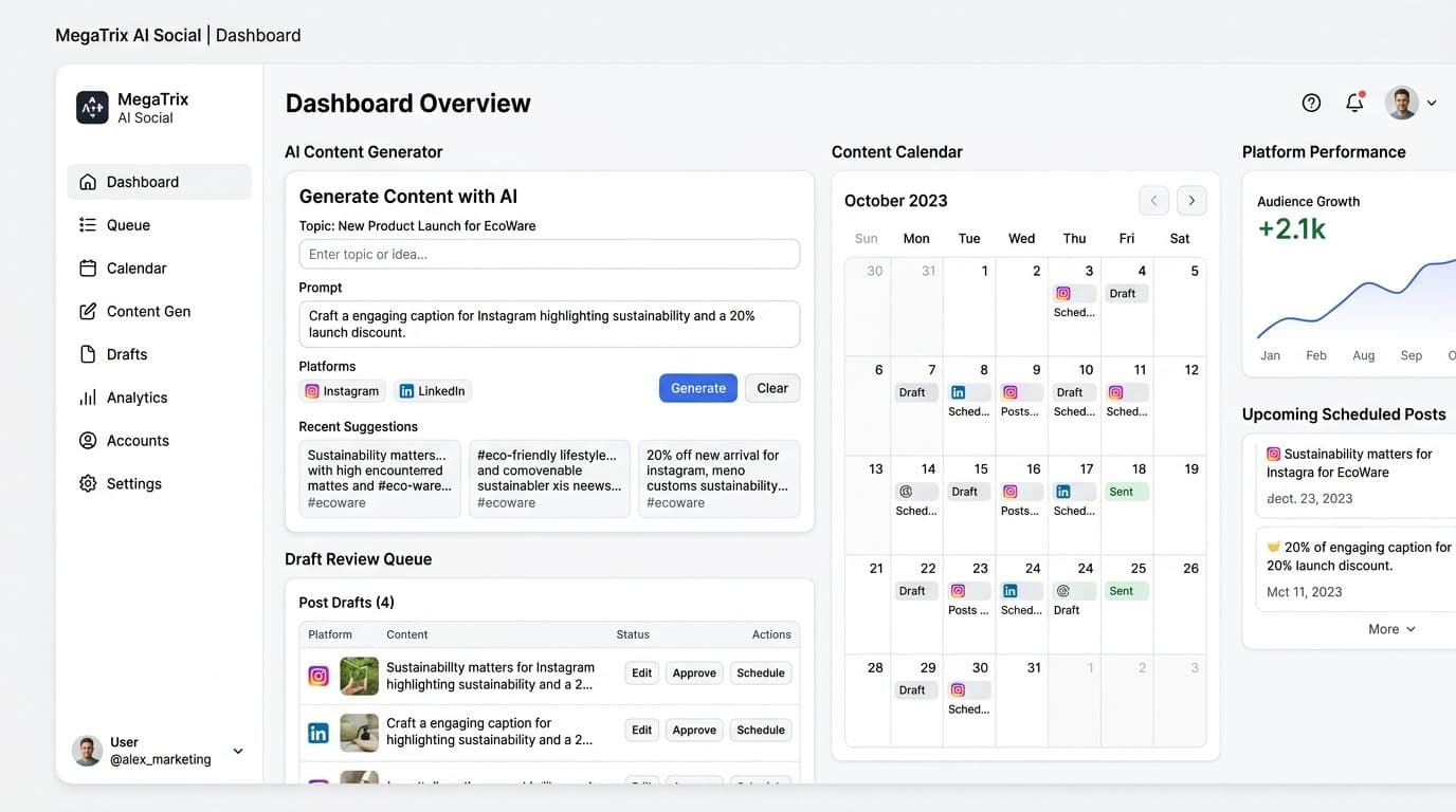 AutoPostingEngine dashboard interface