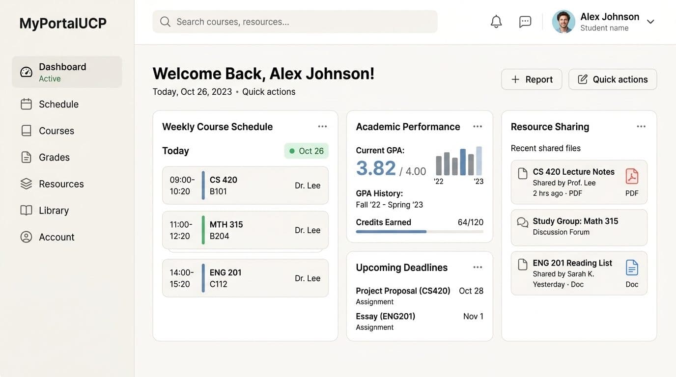 MyPortalUCP academic archive and study resources